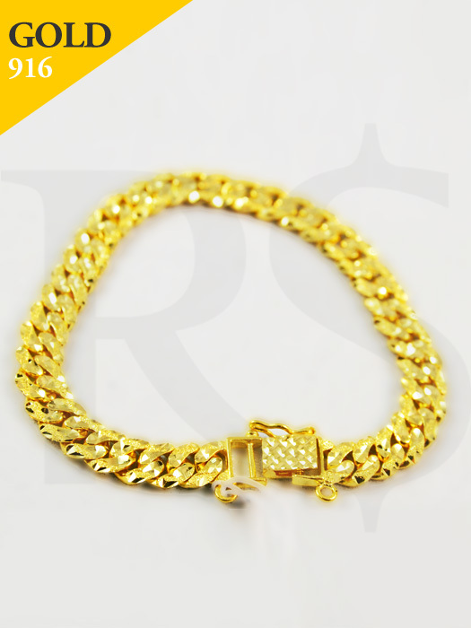 Bracelet Curb Diamond Pattern 916 Gold  15 15 gram Buy 