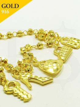 Bracelet Charms Pandora 916 Gold 7.0 gram | Buy Silver ...